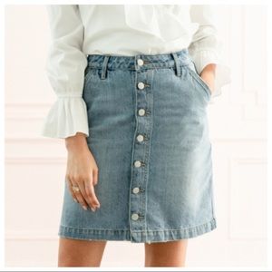 Rachel Parcell Button Front Denim Skirt